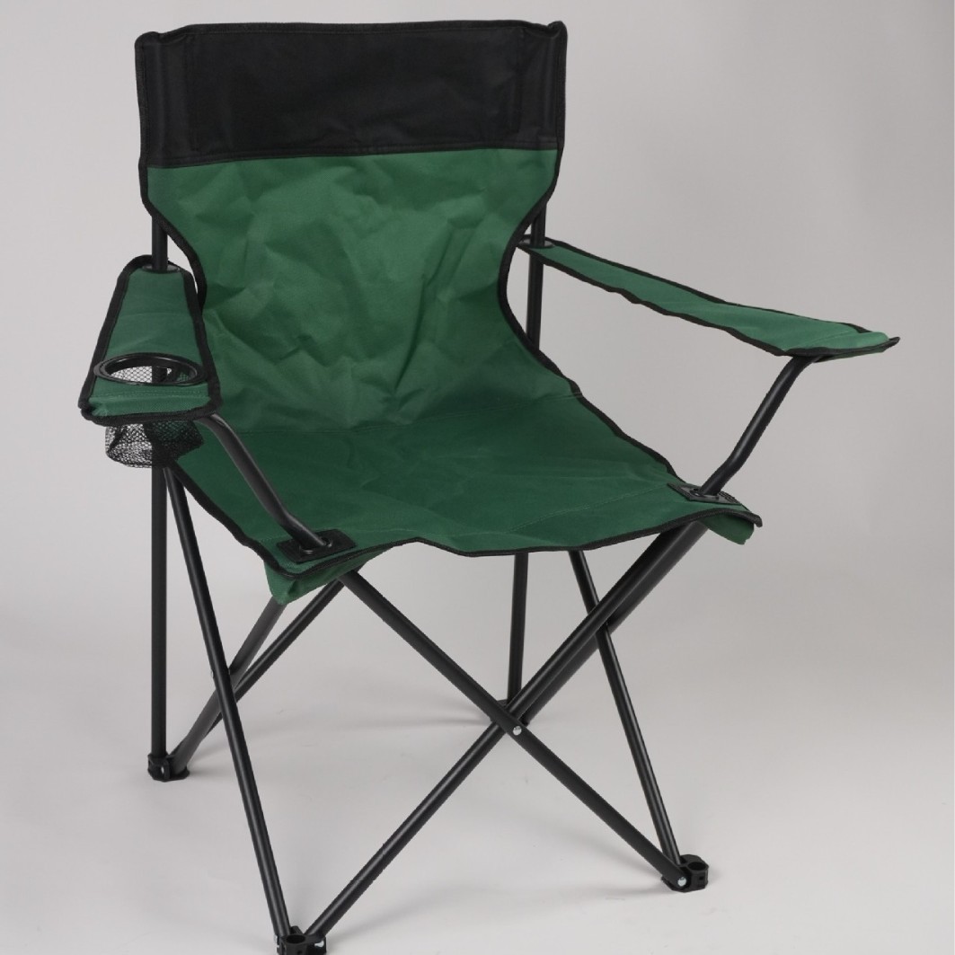 Foldable Camping Chairs with Handrails Outdoor Leisure Armrest Beach Casual Camp Fishing Chair